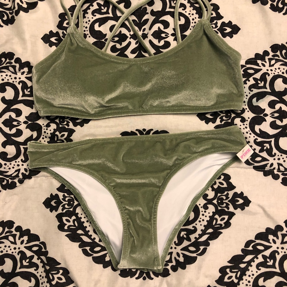 Victoria’s Secret pink baiting suit.